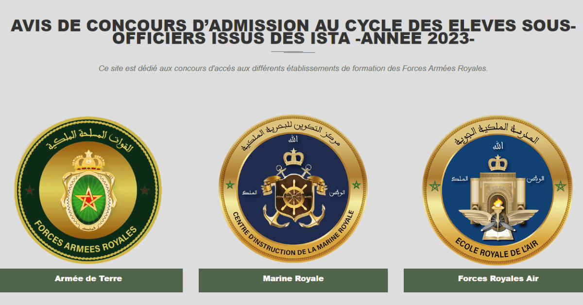 Concours FAR 2023 Sous-Officiers issus des ISTA