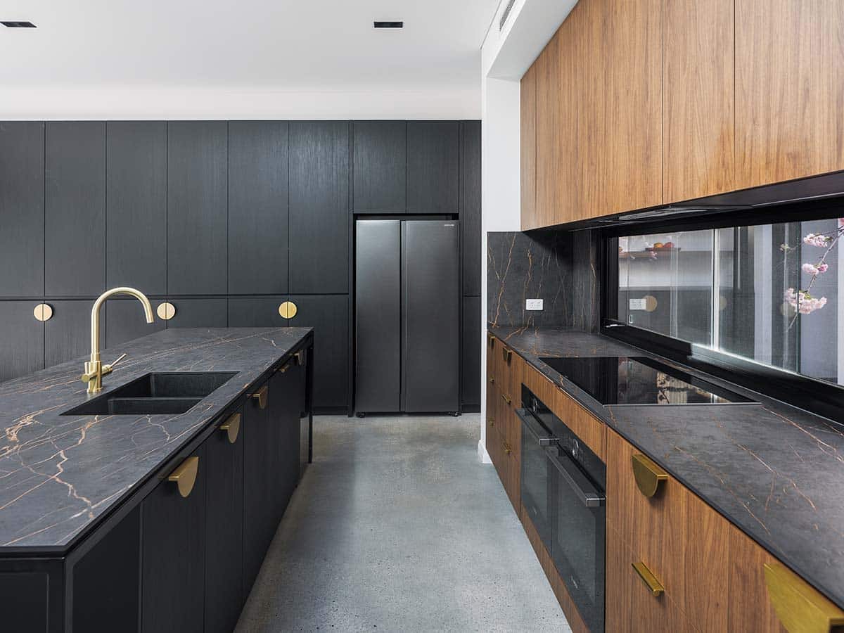 Black and Gold Kitchen Bliss  Luxury kitchen design, Black kitchens,  Luxury kitchens