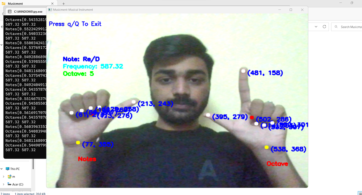 Play Musical Notes with your Hand Gestures using Python | by Mani Garg ...