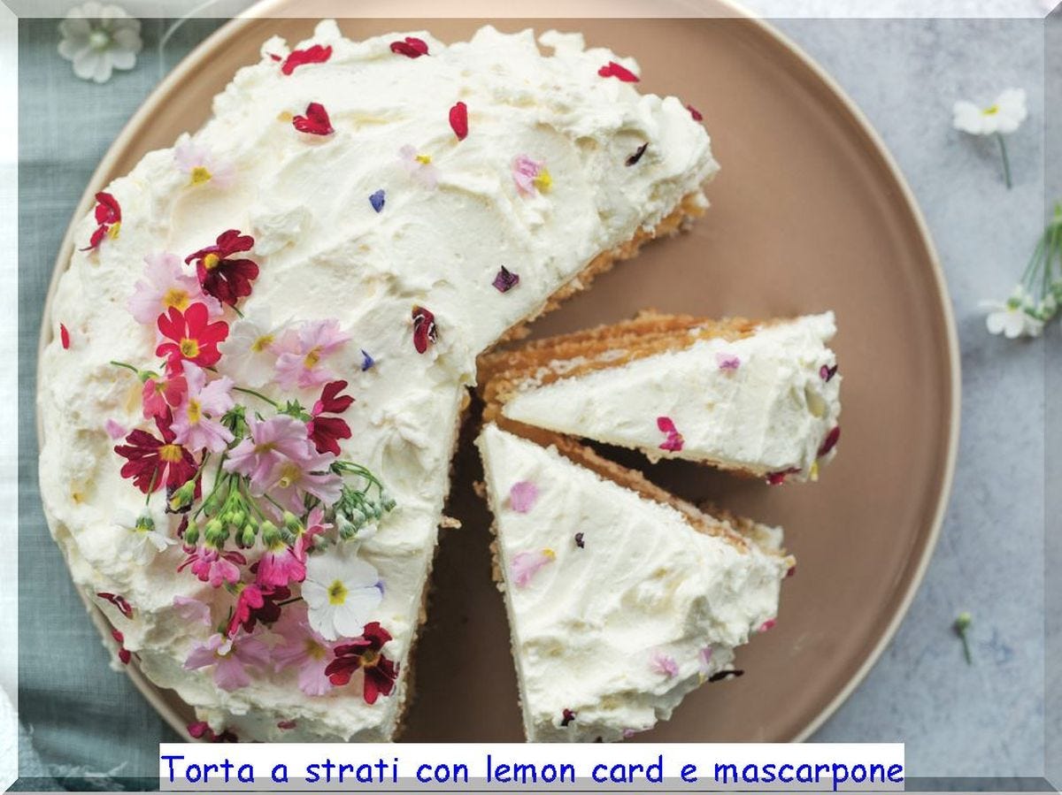 Ricetta di Cucina Torta a strati con lemon curd e mascarpone