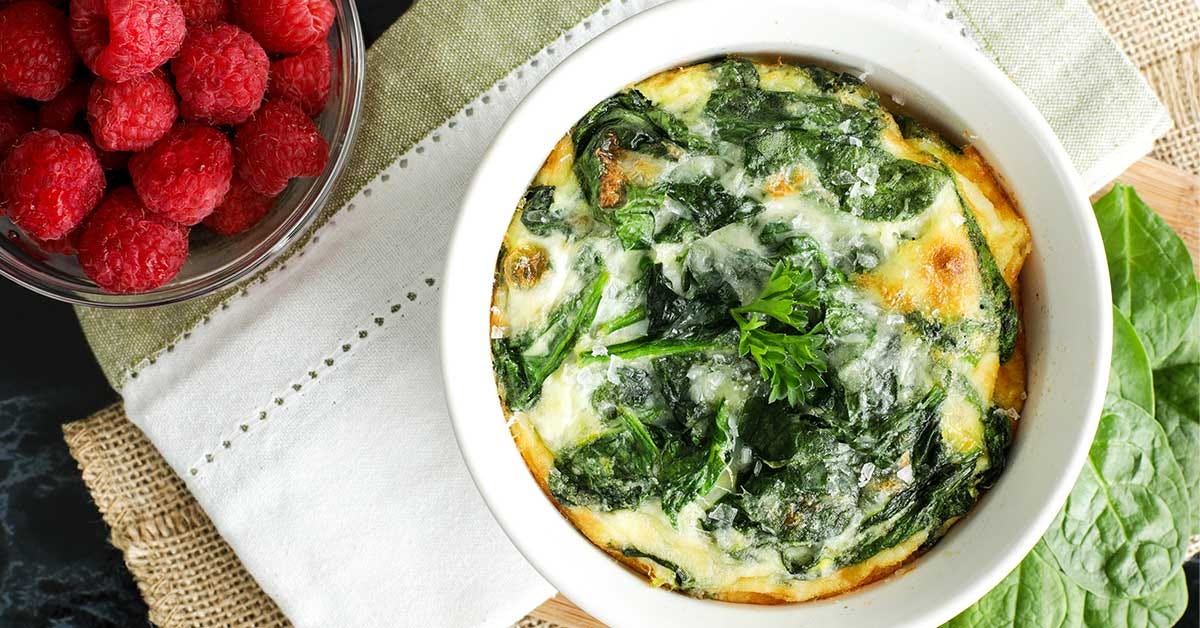 Crustless Spinach Mozzarella Quiche by Cait Robertson Avatar