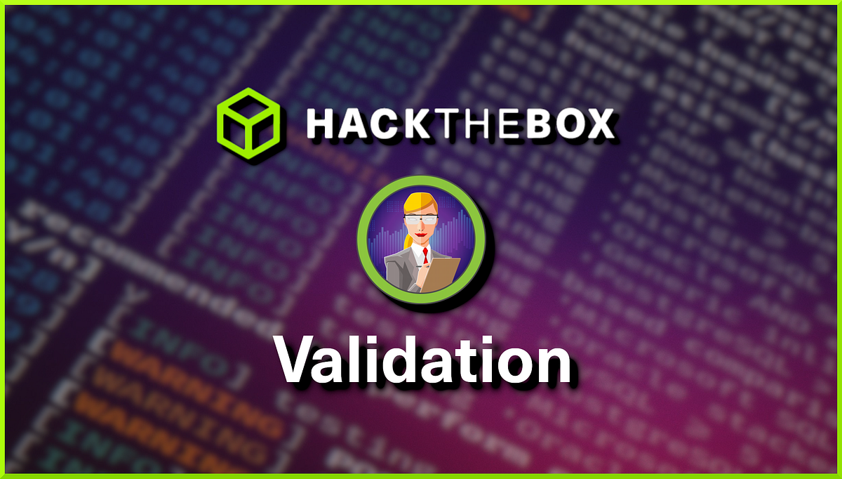 Hack The Box Validation Writeup Medium