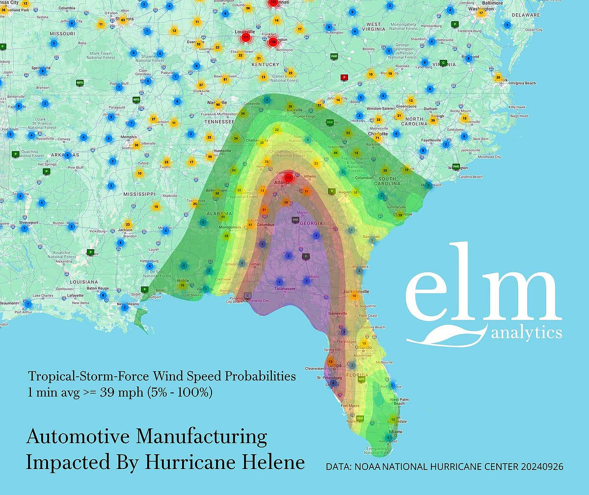 Automotive Supply Chain Risk Digest — Hurricane Helene Update | by Elm ...