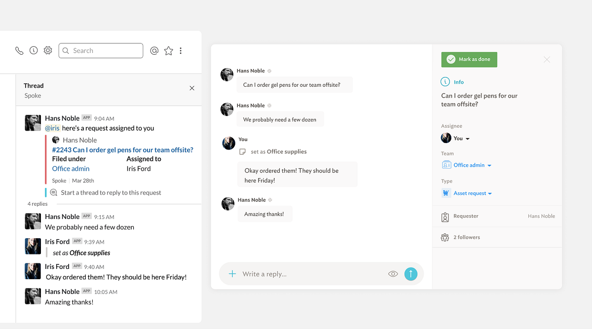 Using Slack threads as a twoway syncing and notification mechanism