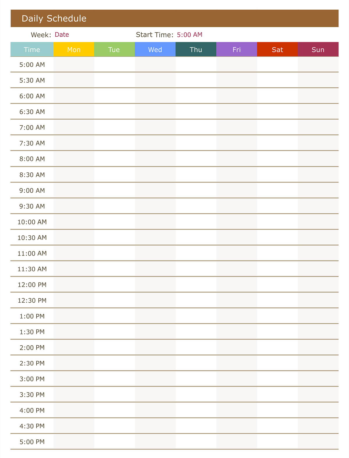 Time Management Template by Kenya Brown Sep, 2024 Medium