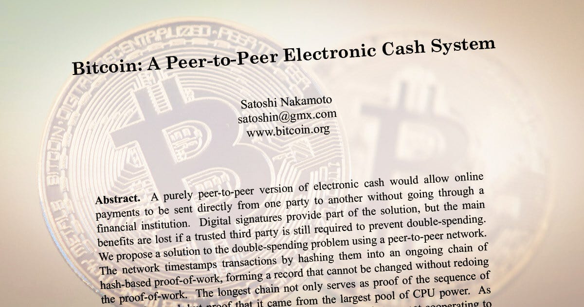 Bitcoin Whitepaper Turns 15!. Satoshi’s Release Came on Halloween… by Rick Mulvey Coinmonks