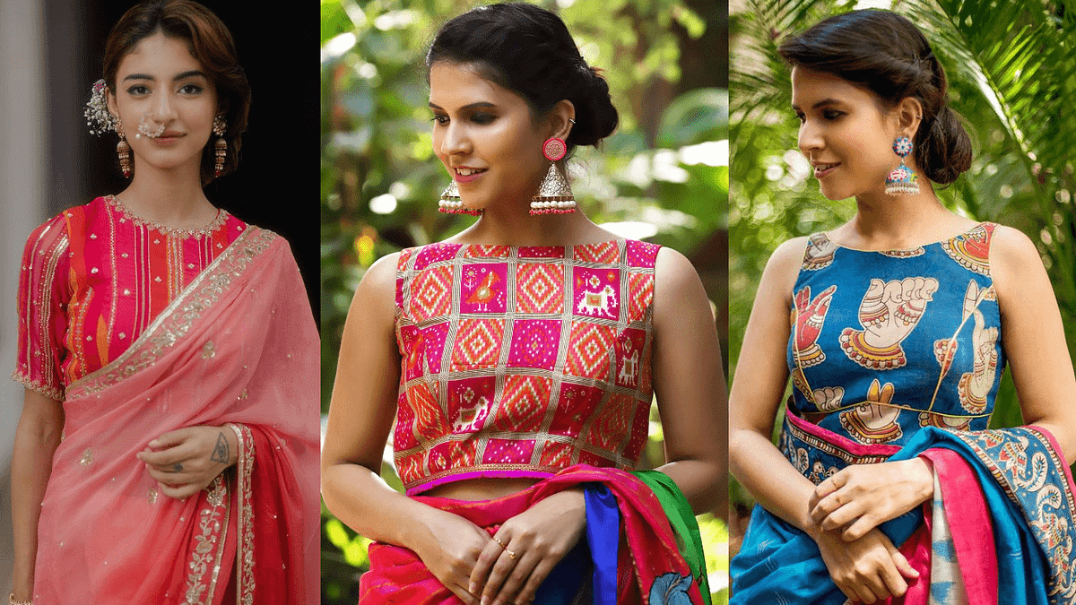 11 V Neck ideas  saree blouse designs latest, saree blouse