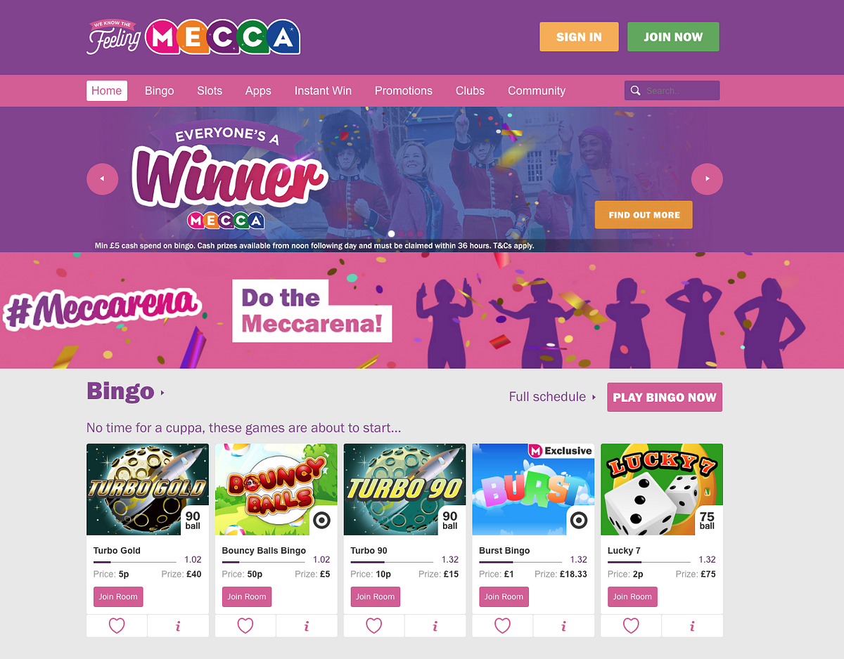 Mecca Bingo 5 Pound Free by slotdelta Medium