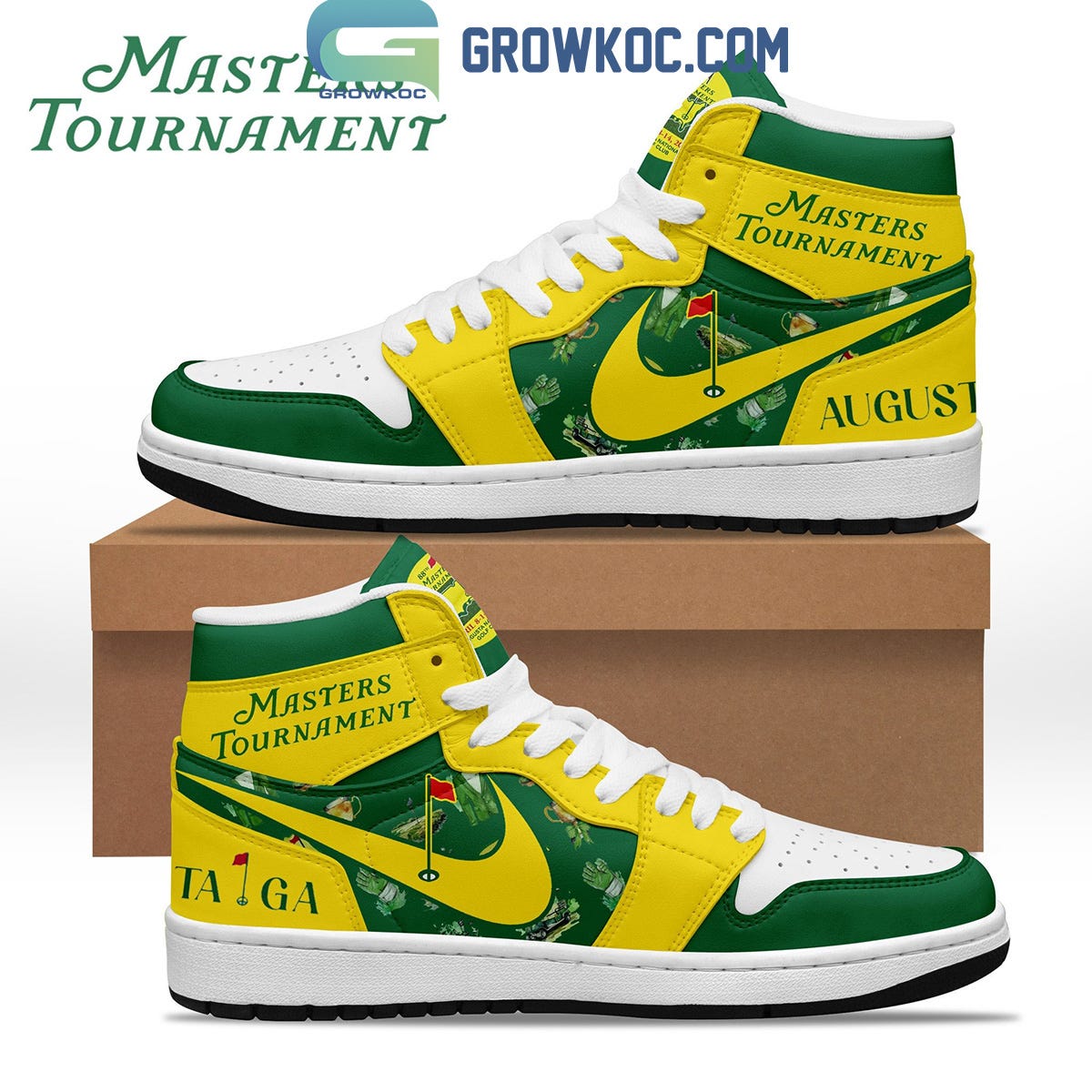 Master Tournament Golf Lovers Augusta GA Air Jordan 1 Shoes by