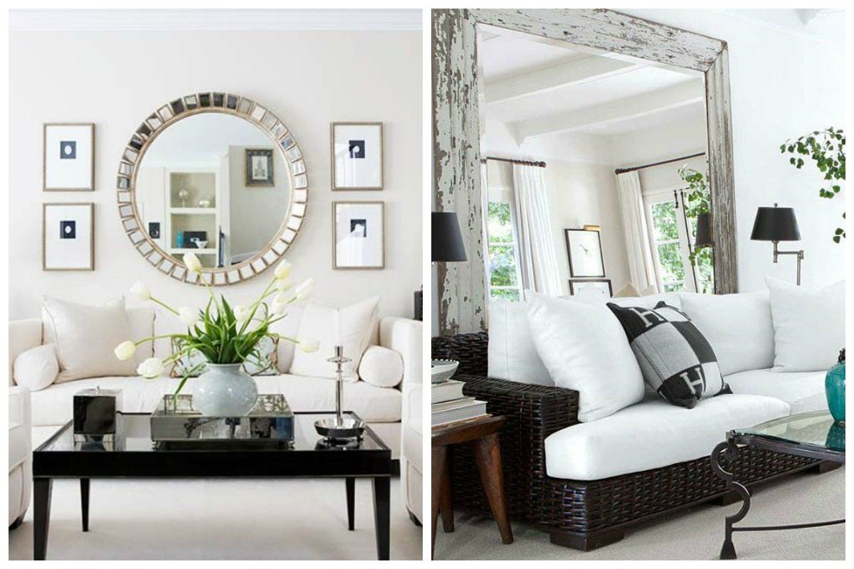 Mirror in small living room deals