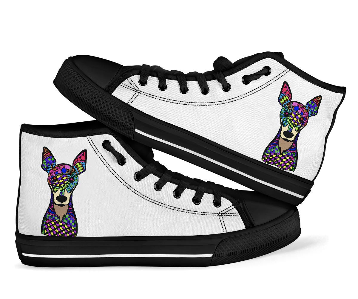 Min Pin Design Canvas High Tops Shoes — Art By Cindy Sang — Jillnjacks Exclusive 2024 Style