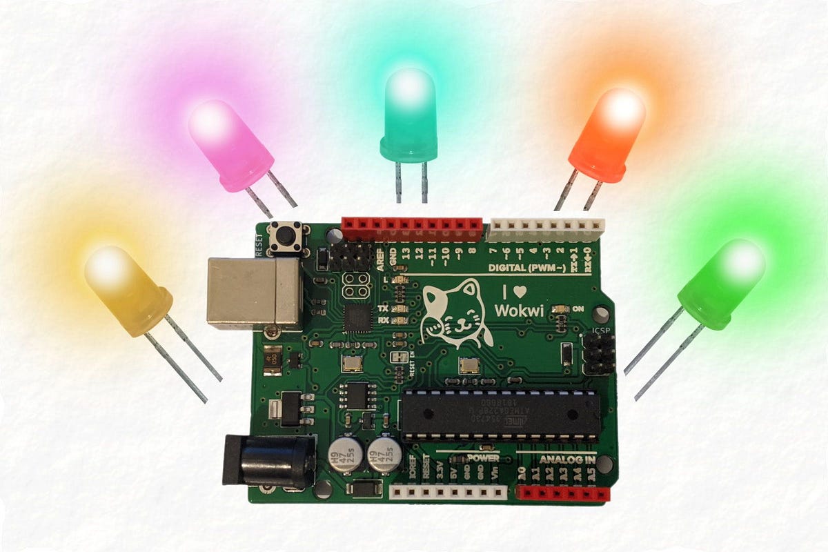 5 Ways to Blink an LED with Arduino | by Uri Shaked | Medium