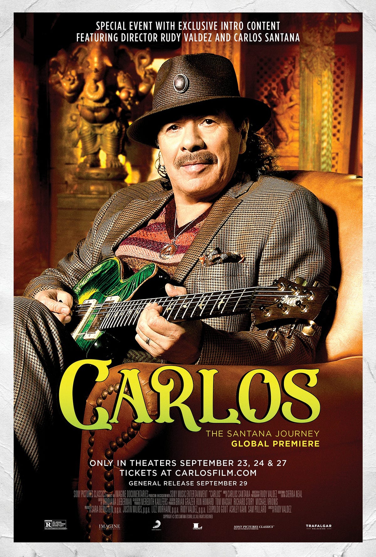 New Santana Documentary Carlos to Premiere in Theaters this September