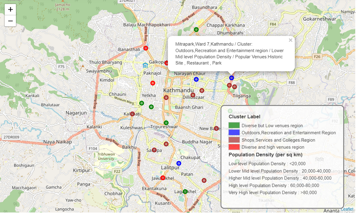 Classification of Kathmandu and Lalitpur Wards using Foursquare Data by
