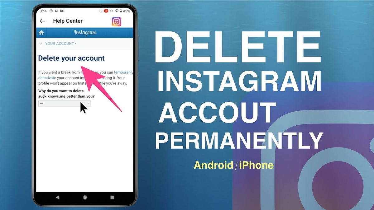 Remove Instagram Account From Ass Devices Communicate Reference: How To Delete An Instagram Account On A Phone Step