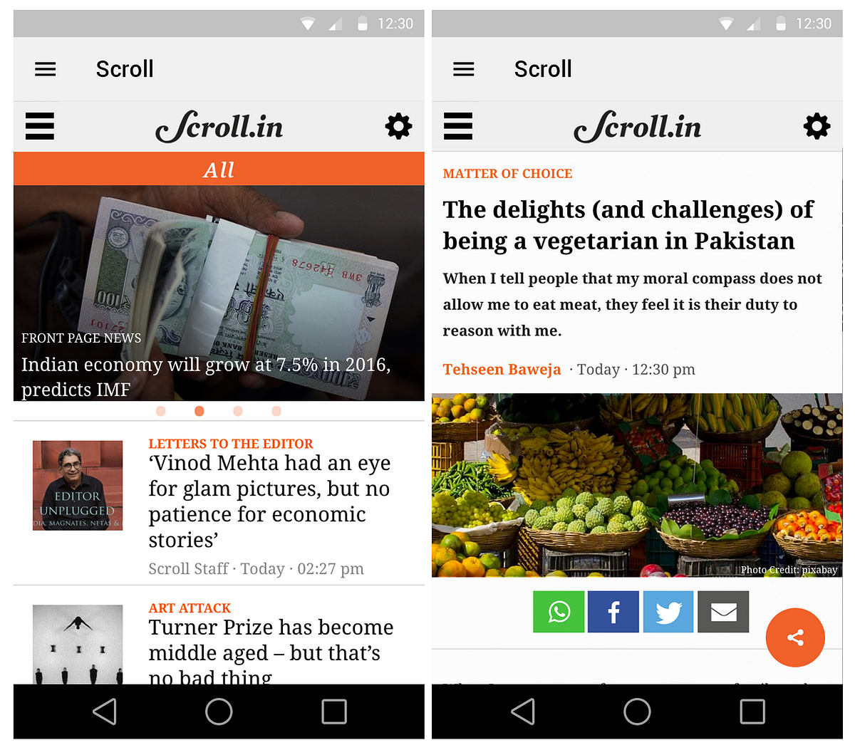 Designing Scroll for Android. With a major update to the Scroll app