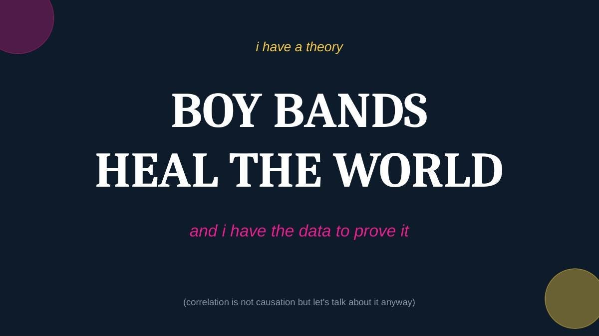 Another Boy Band Would Heal the World.