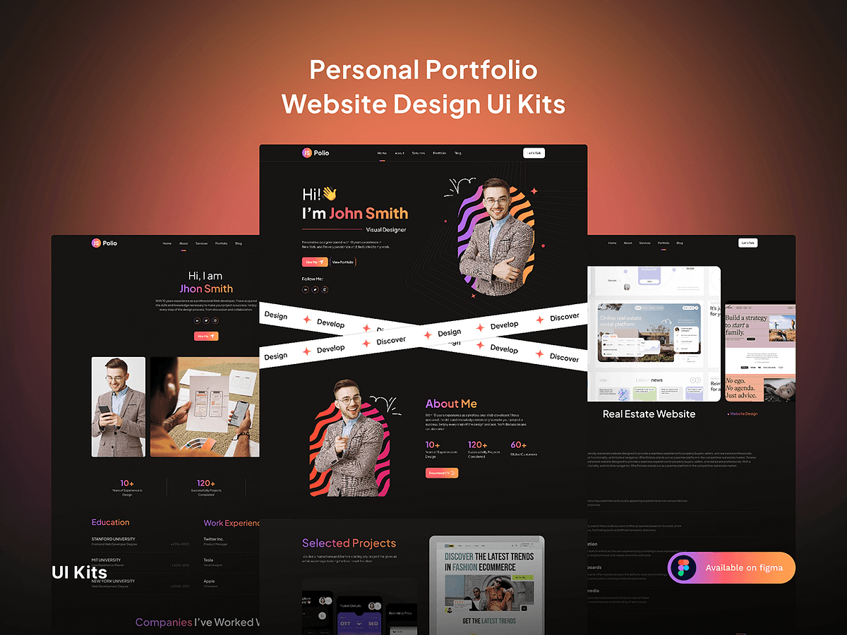 Personal Portfolio Landing Page Ui Design I Website - Opedia Studio ...