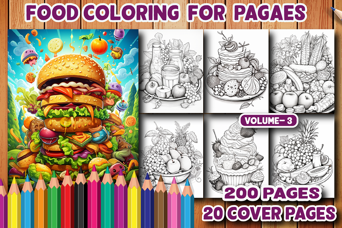 200 Food Coloring Pages for Adult - 0*GV SyTLZQDpbBQgW 