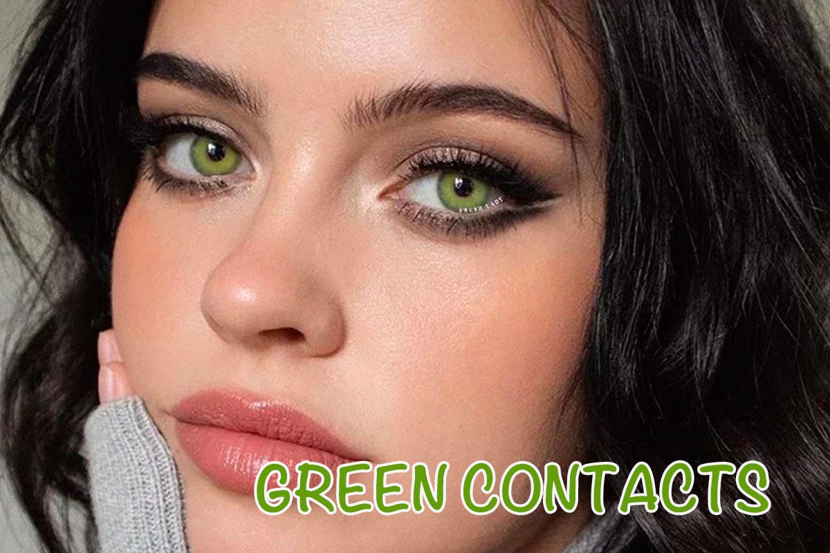How to Achieving Beautiful Green Eyes By Green Contacts, by Colored  Contacts