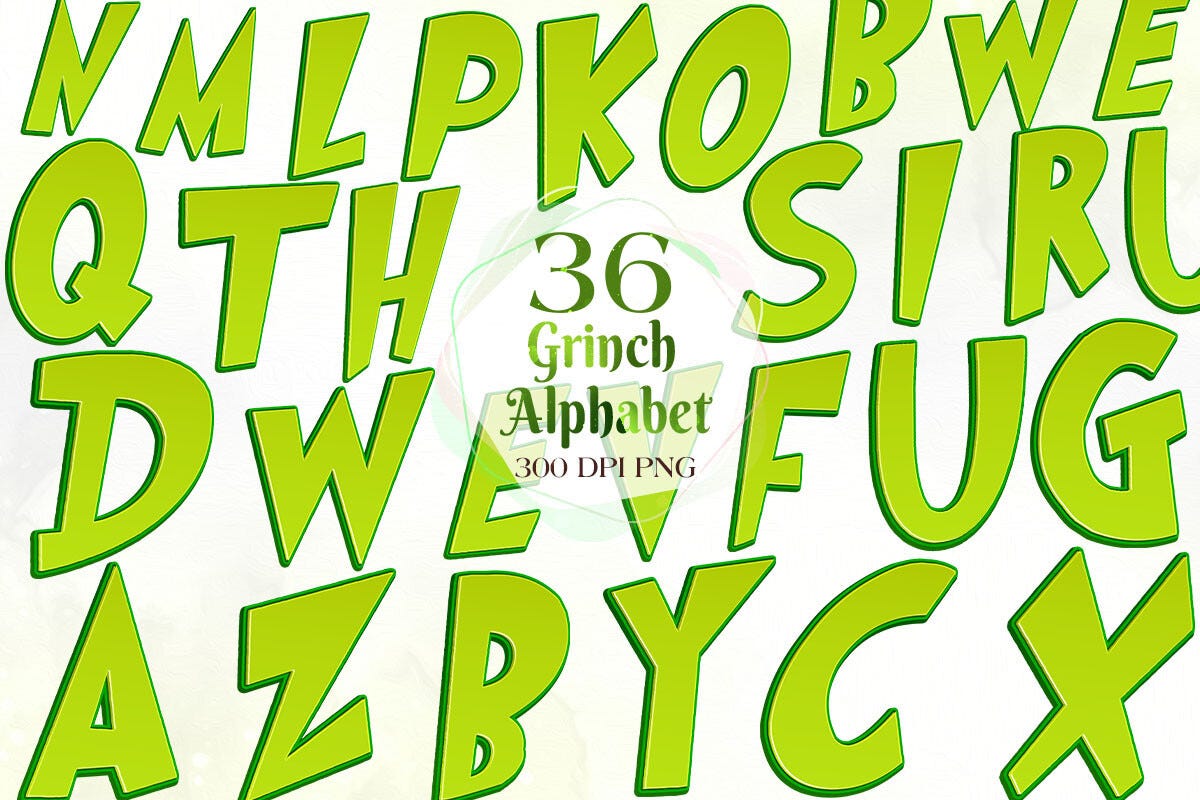 Grinch Alphabet and Number for Christmas Free | by Lunaeverhart | Medium