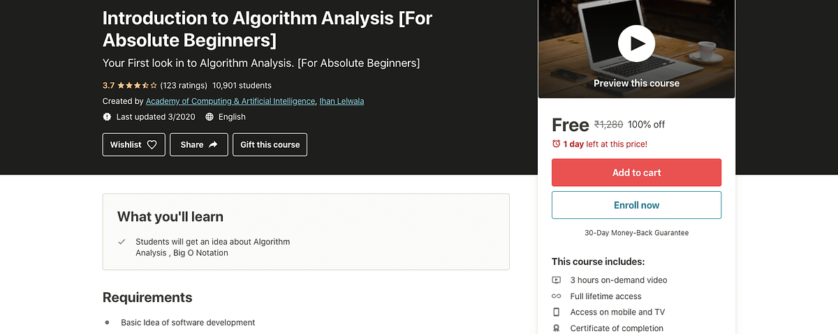 Introduction to Algorithm Analysis [For Absolute Beginners] Free ...