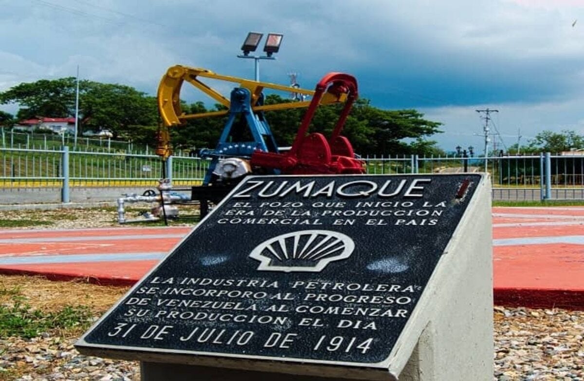 Zumque I, primer pozo petrolero explotado en Venezuela. Foto: cortesía