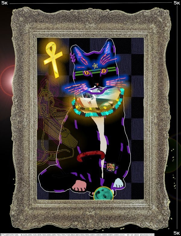 On Programmatically Generating 10,000 Tuxedo Cat Portrait NFTs