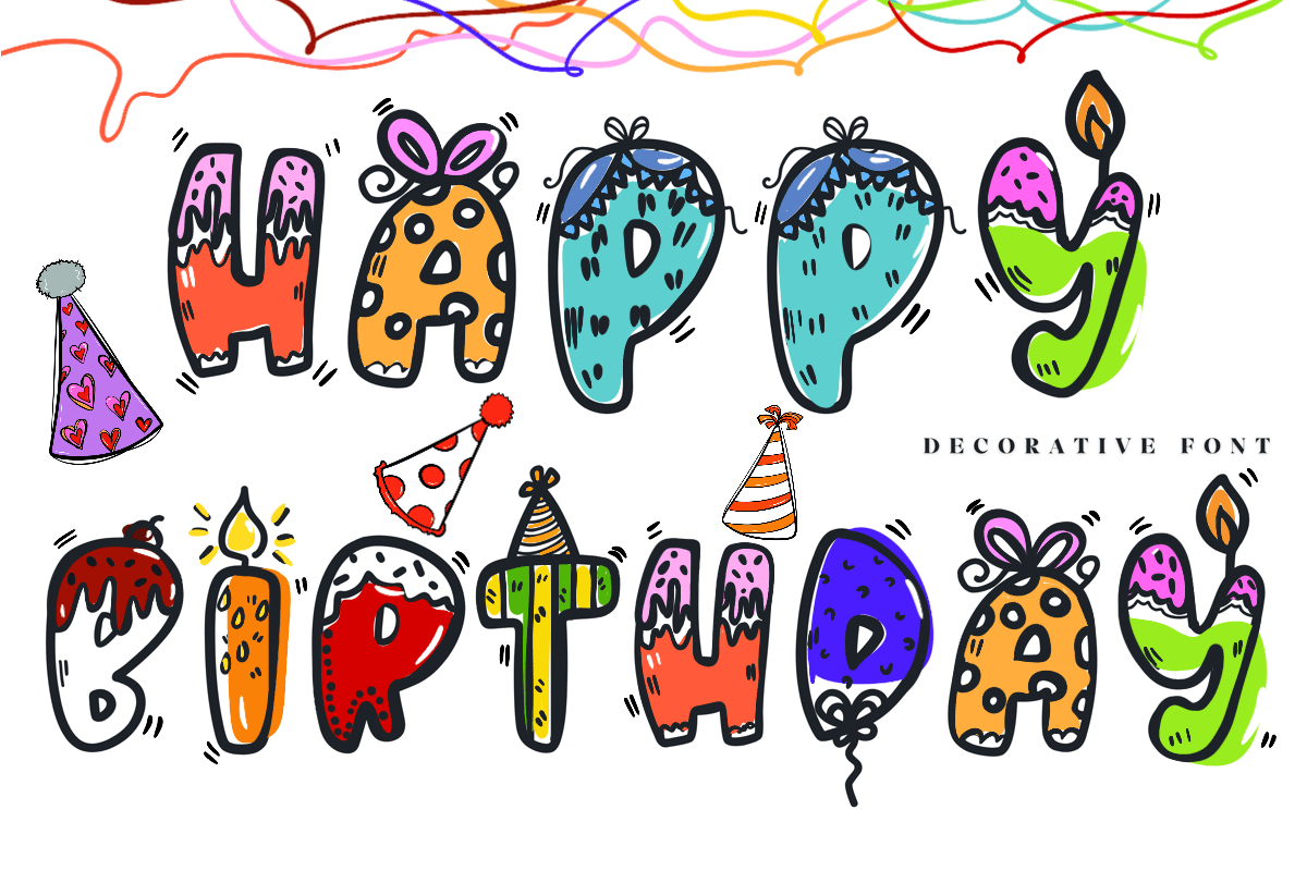 Happy Birthday Font - Echosphere - Medium