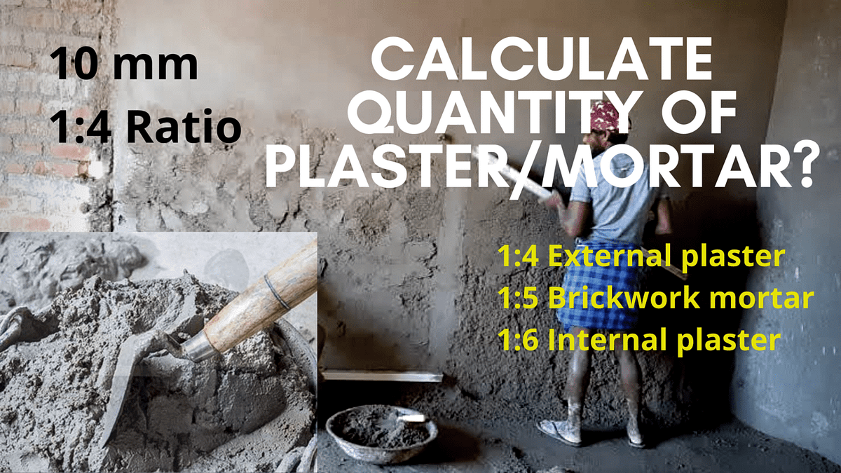 How to calculate quantity of Cement & Sand in plaster? by Civil
