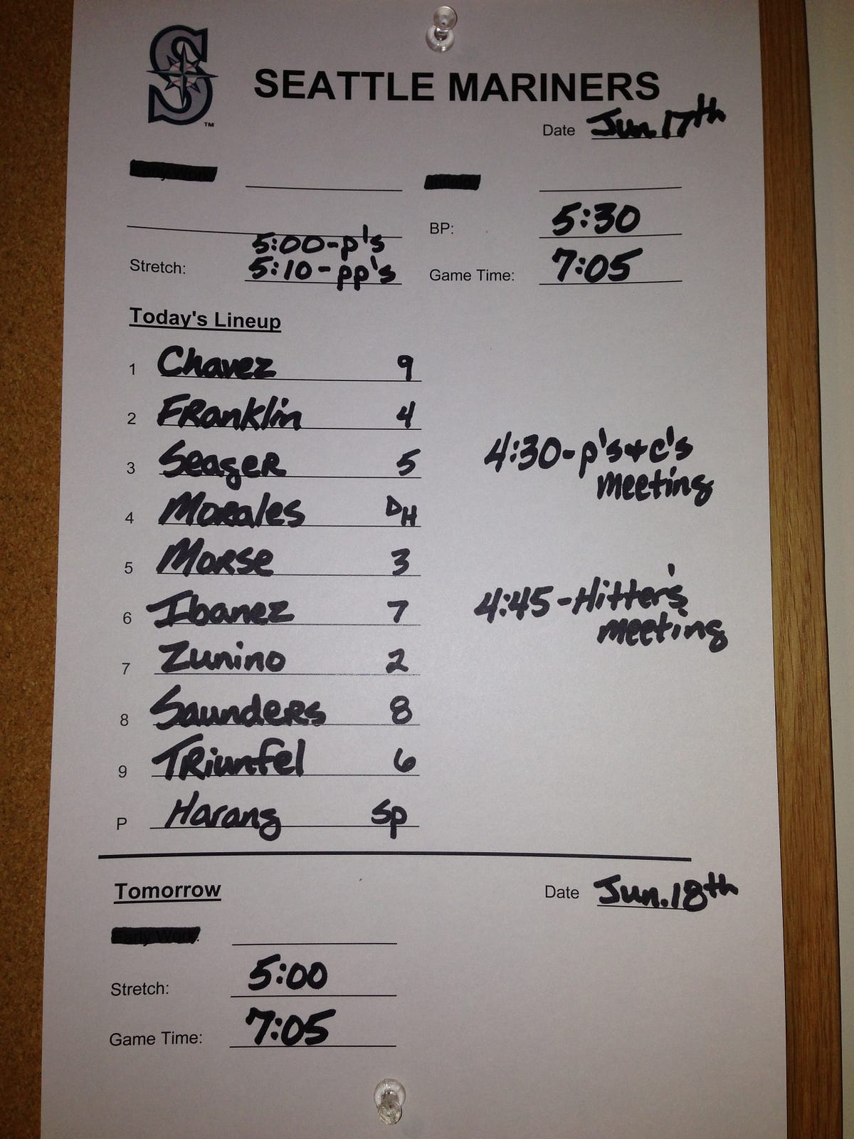 Mariners Game Central — June 17 at LAA Angels by Mariners PR From