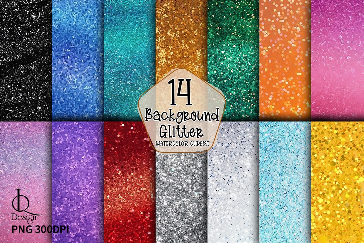 Glitter Background Digital Papers (Printable Illustrations) | by ...