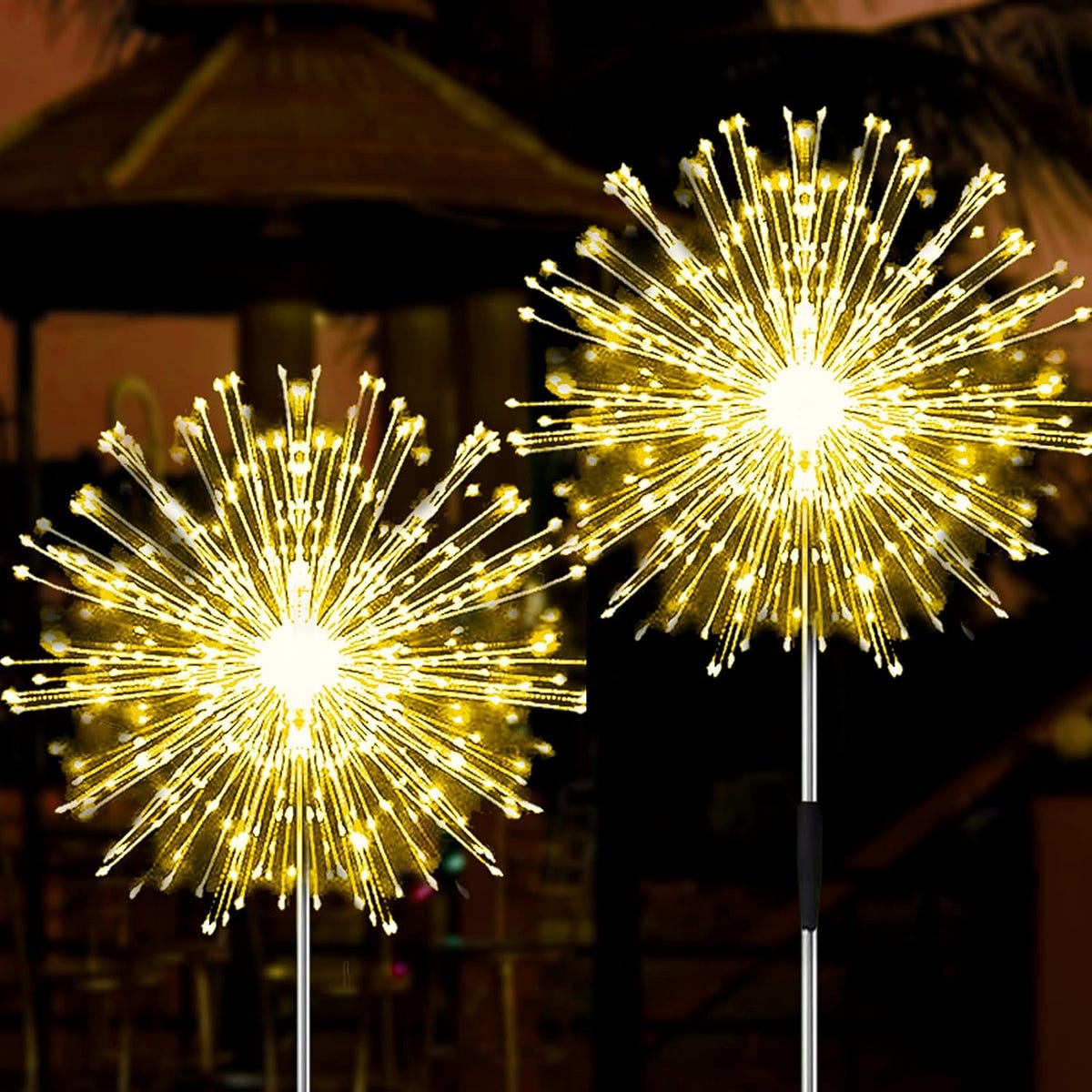 2 Pack Solar Firework Lights, 150 Led 8 Odes Solar Garden Lights For