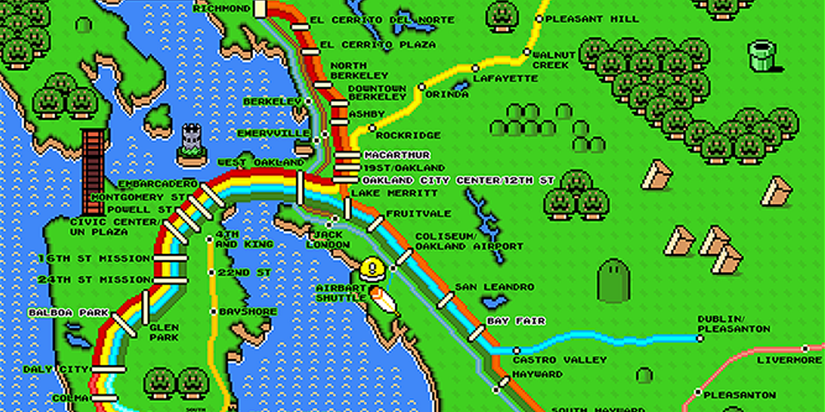 Super Mario Map of BART — The Bold Italic — San Francisco