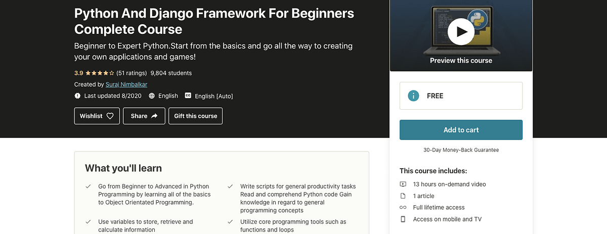 Python And Django Framework For Beginners Complete Course | by ...