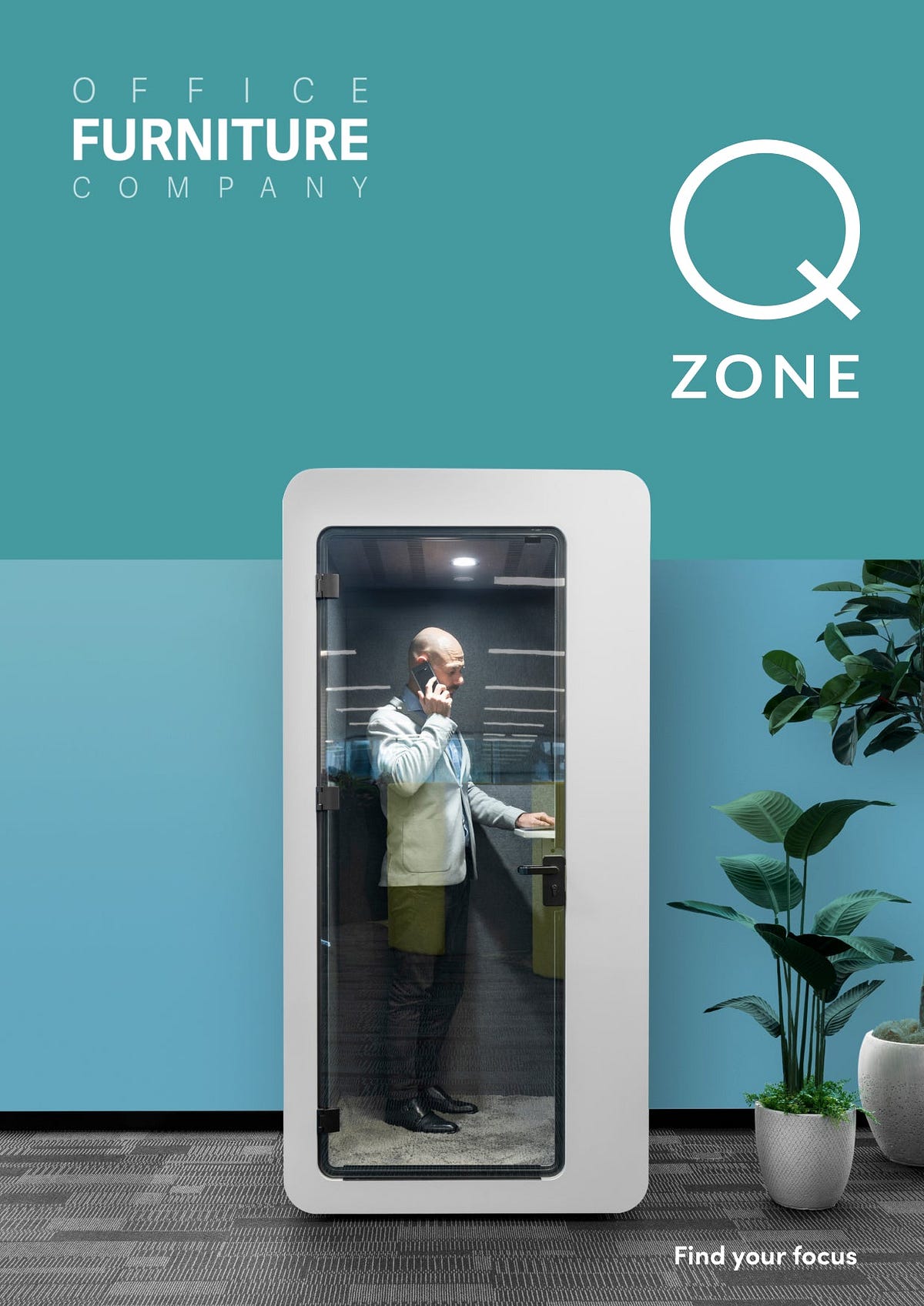 In SPOTLIGHT QZone Phone Booth— Find Your FOCUS Office Furniture