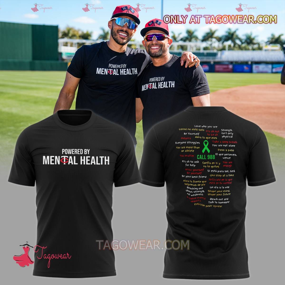 Minnesota Twins Powered By Mental Health Shirt: Promoting Wellness On and  Off the Field, by Tagowear, Feb, 2024