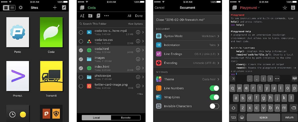 Coda: An incredible, powerful and portable text editor for iOS | by ...