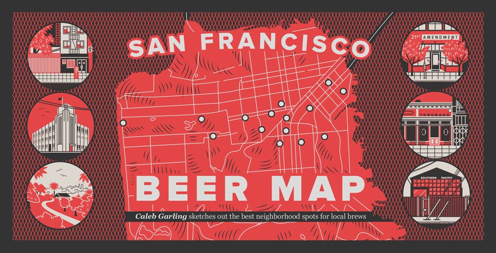 Image of: San Francisco Beer Map