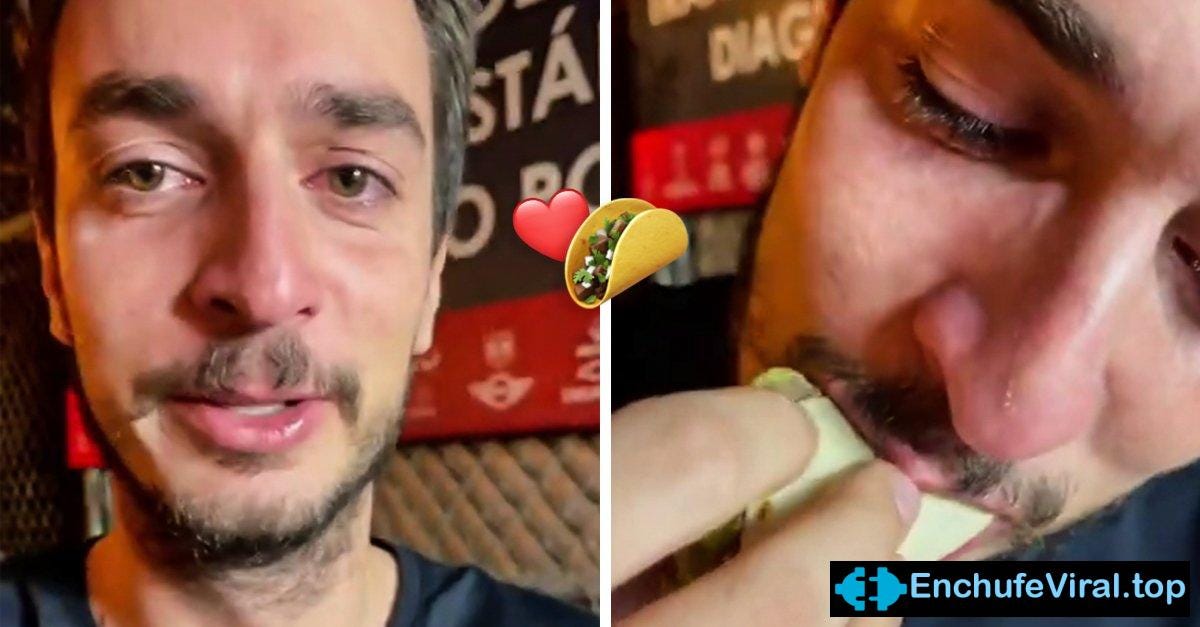 Alemán prueba tacos de la calle y termina llorando de placer