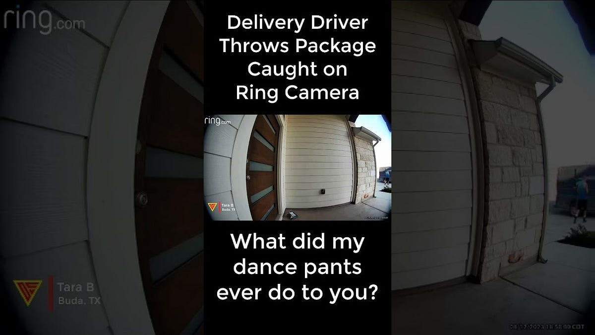 Delivery Driver Throws Package Caught on Ring Camera Doorbell Camera