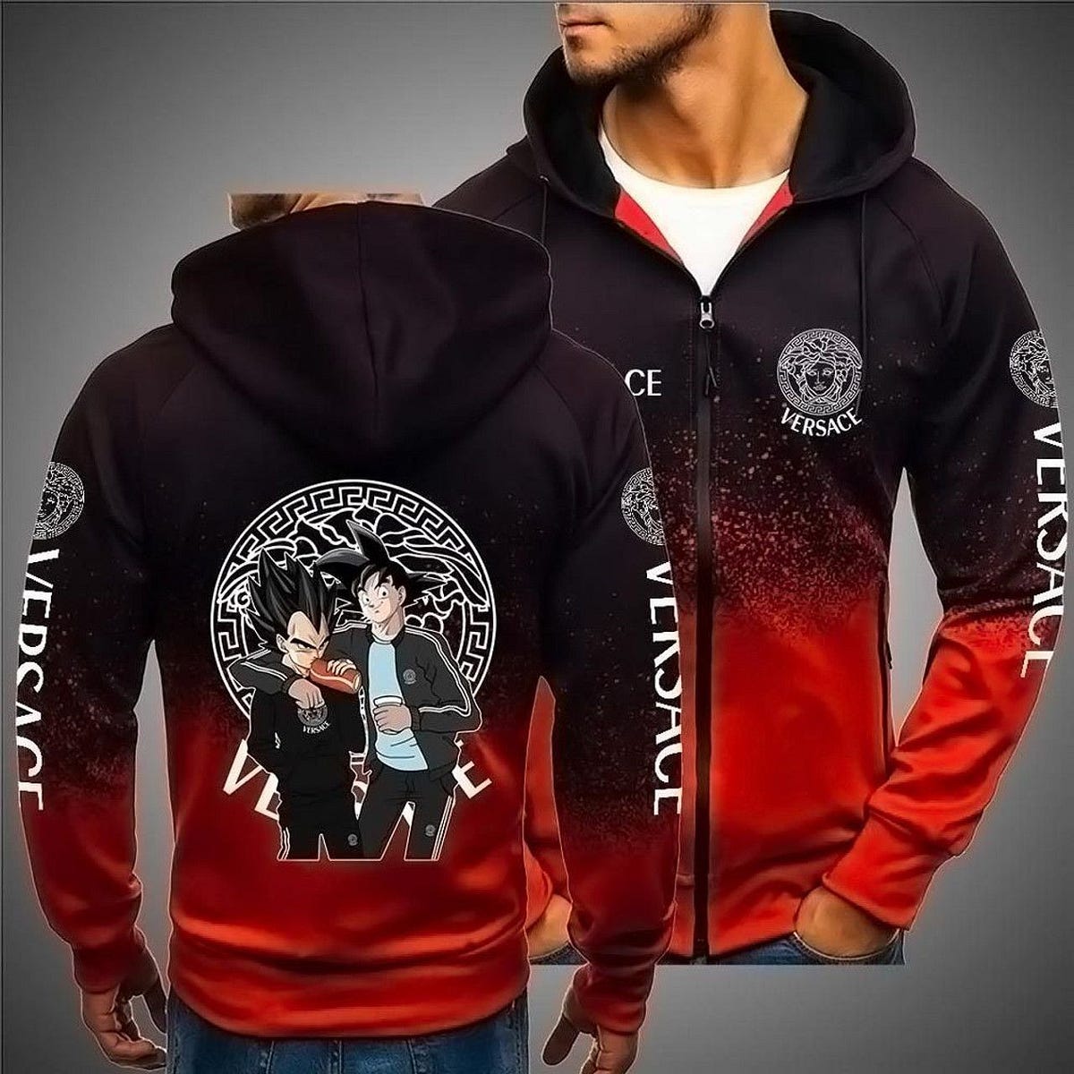 Versace Songoku And Vegeta Type 595 Luxury Hoodie Outfit Fashion Brand | by  SuperHyp Store | Medium