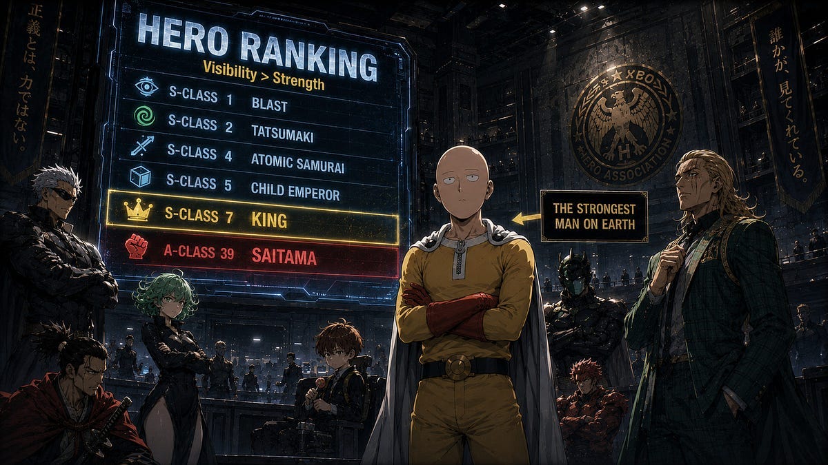 One-Punch Man’s Hero Rankings Don’t Measure Strength — They Measure Visibility