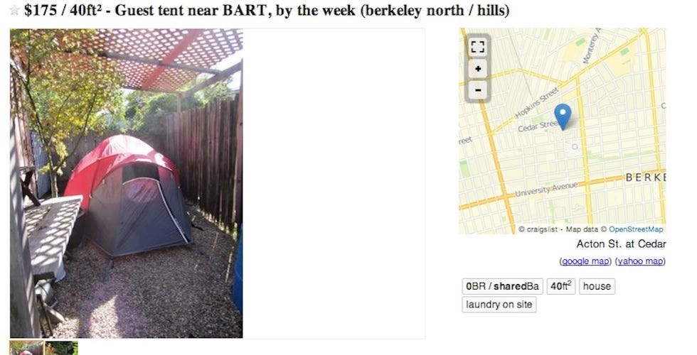 Image of: Renting a Tent in the Bay Area Now $700/Month — The Bold Italic — San Francisco