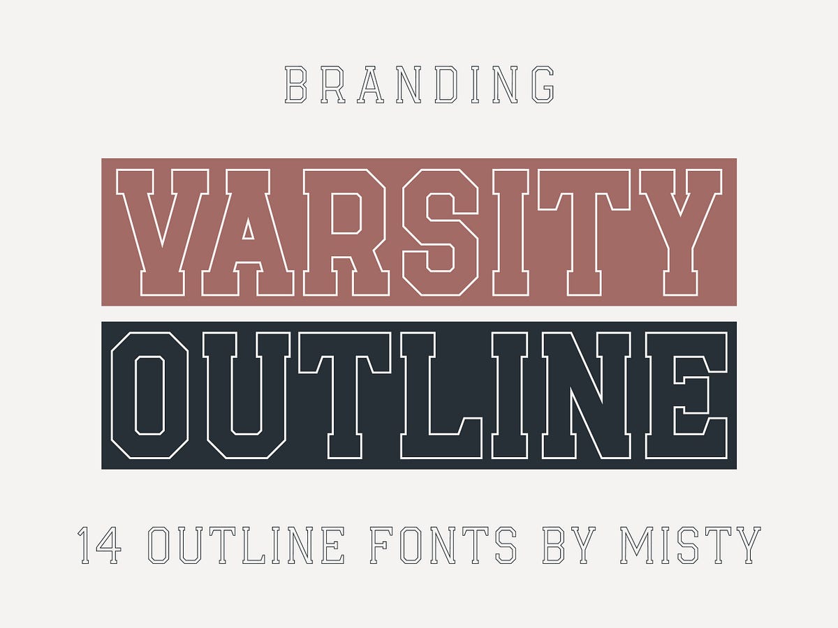 Varsity Outline Font Free 