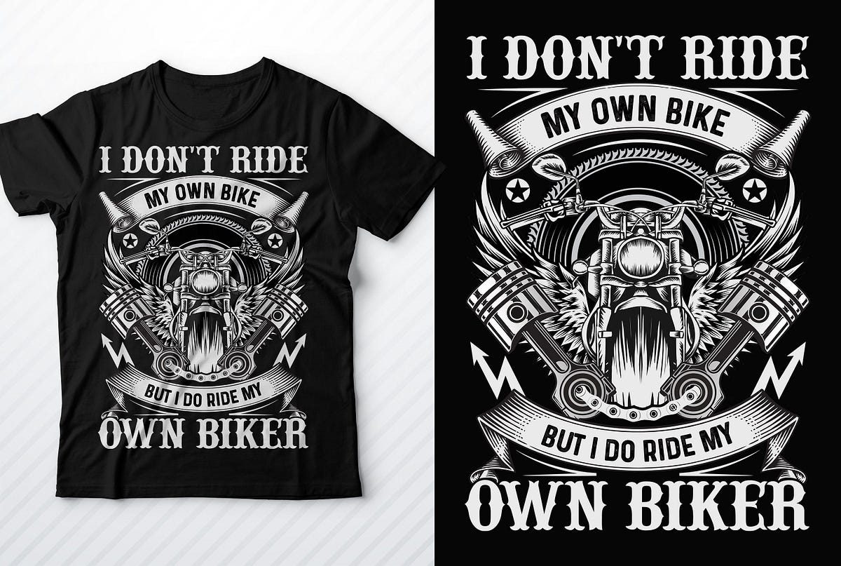 Biker T-shirt Design, Motorcycle T-shirt (T-shirt Designs) | by ...
