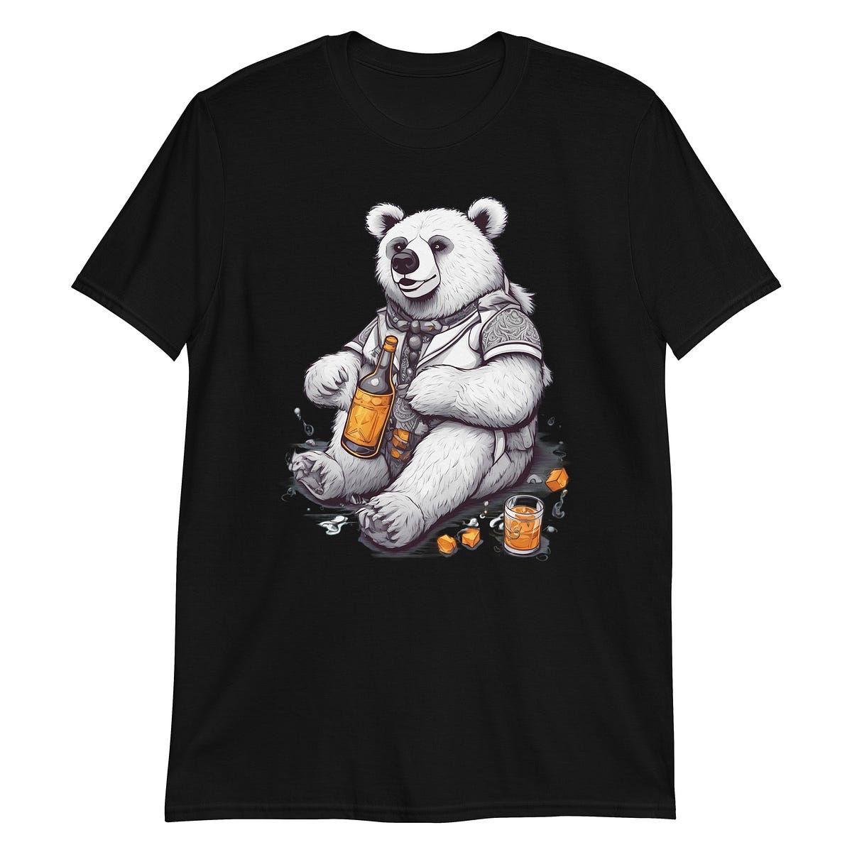 Drunk Bear Unisex T-Shirt - Shiba Inu of Wall Street - Medium