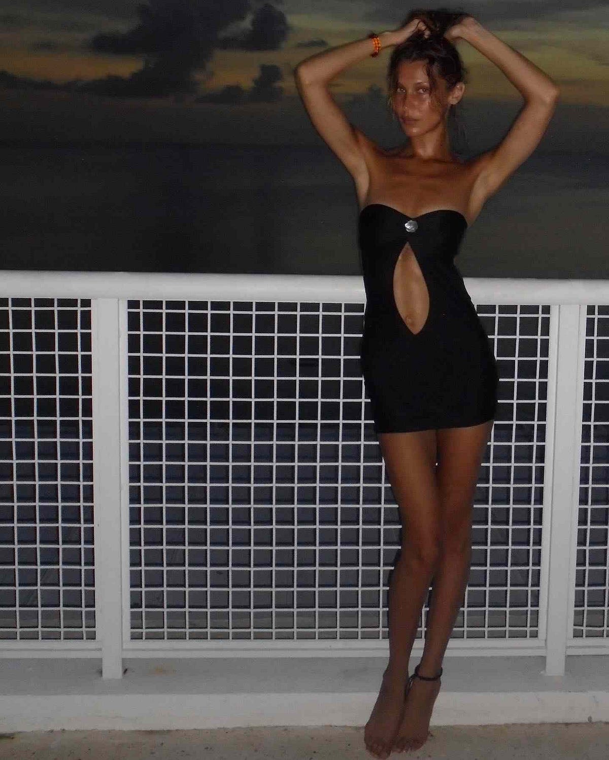 Bella Hadid Captivates in a Daring Micro-Mini LBD Featuring a Dramatic  Midriff-Revealing Cutout! | by Katherine Nguyen | Medium