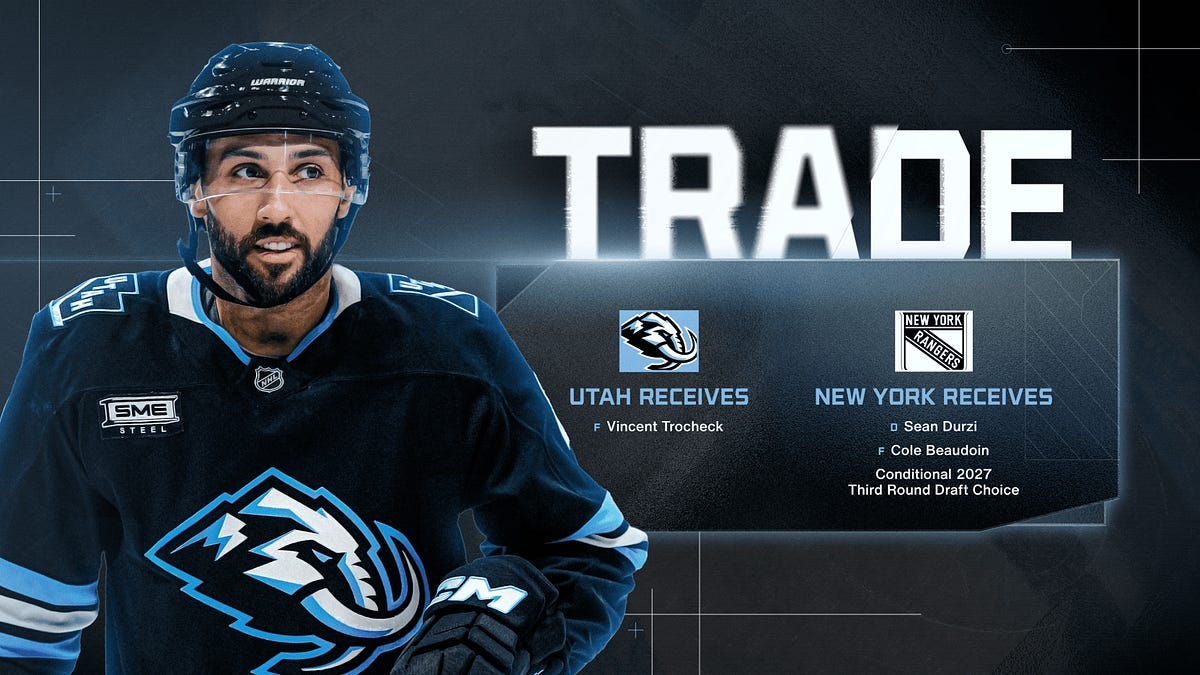 Vincent Trocheck Acquired by Utah Mammoth