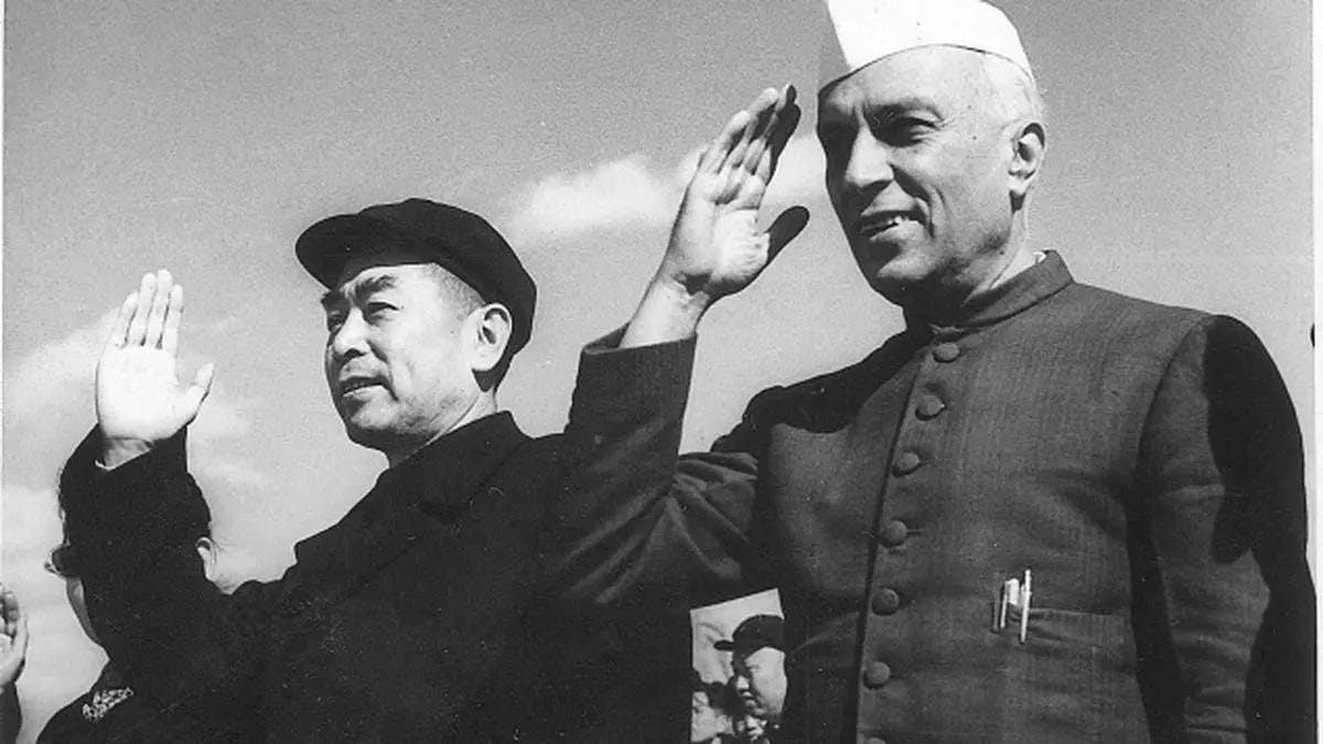 Nehru and Zhou Enlai,the dream of Asian solidarity before 1962’s betrayal.